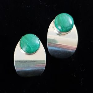 925 and Malachite earrings💚